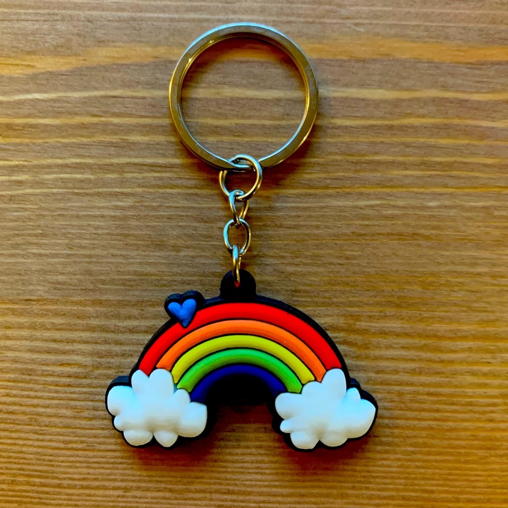 Rainbow Keychains / Key Chain Cute PVC Kawaii Key Accessories